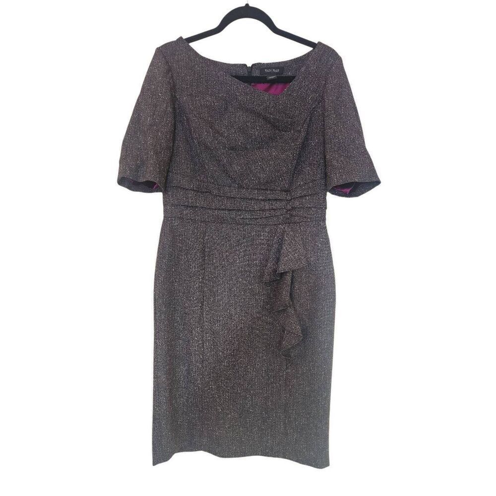 White House Black Market tweed sheath dress size 10 - Picture 4 of 11